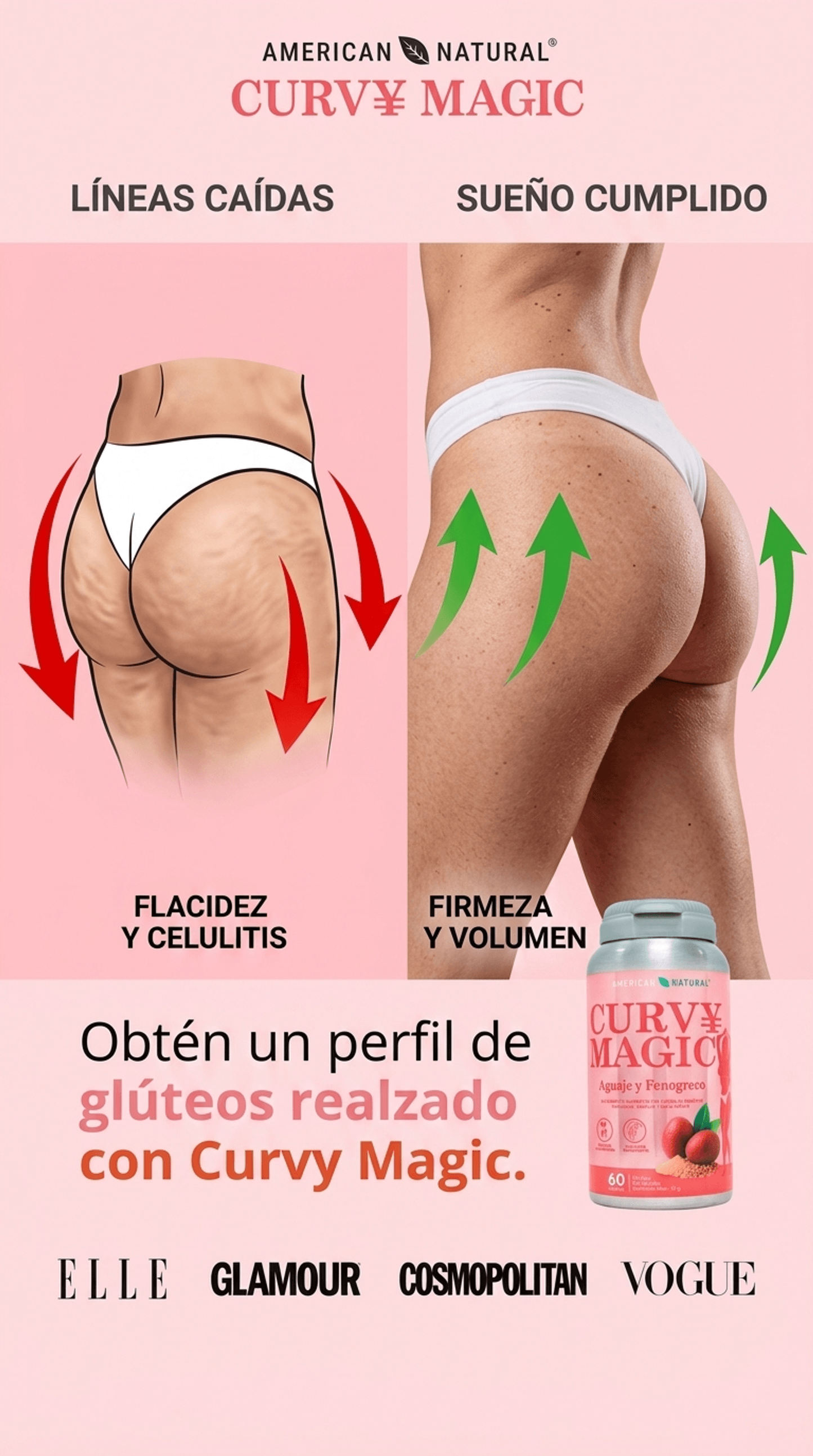 Aumenta Tus Curvas, Glúteos y Busto Naturalmente